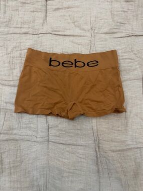 Bebe brown under shorts Size M nude copper